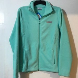 NWT Mint green fleece Columbia jacket